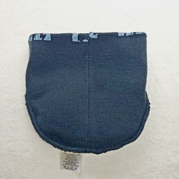 Motocross Skull Beanie – Black Blue Checkerboard Moto Winter Hat - Picture 2 of 4